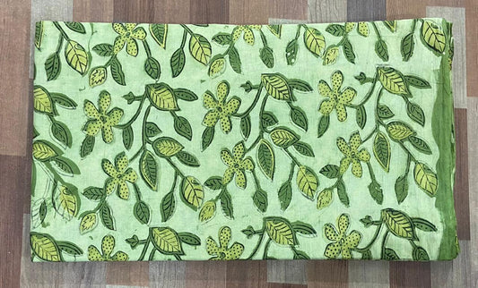 Hand Block Printing Fabric with Synthetic Colors