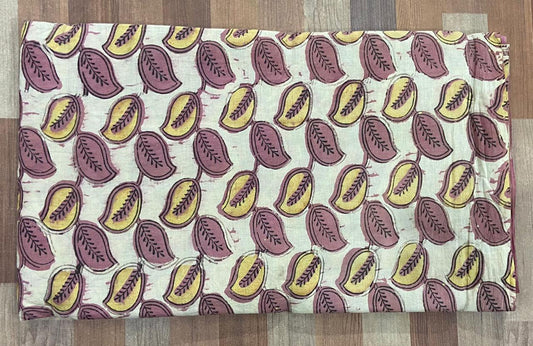 Hand Block Printing Fabric with Synthetic Colors