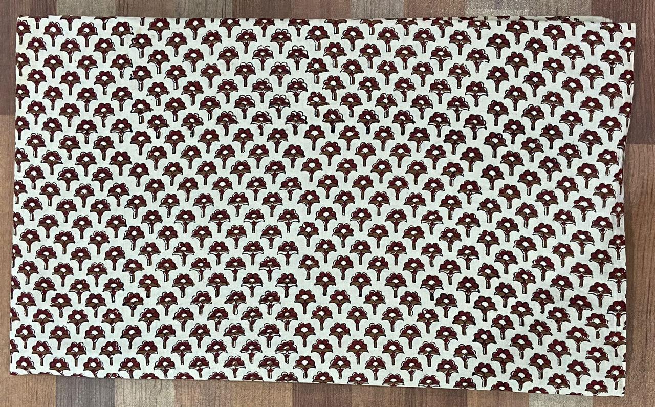 Syahi & Begar (Natural Color) Hand Block Printing Fabric