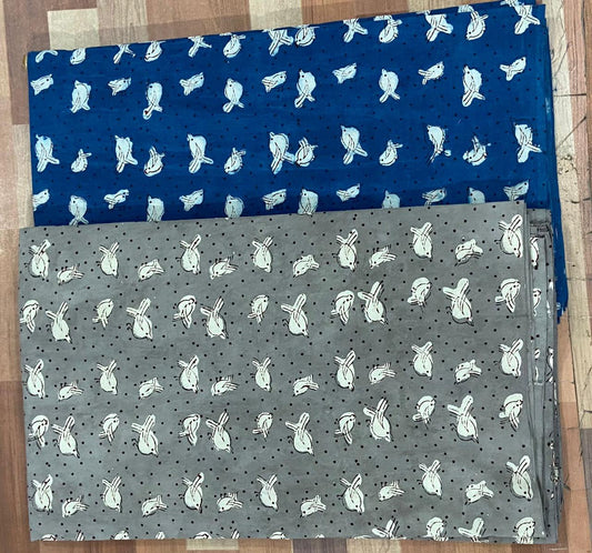 Natural Indigo & Kashish Block Printing Fabric