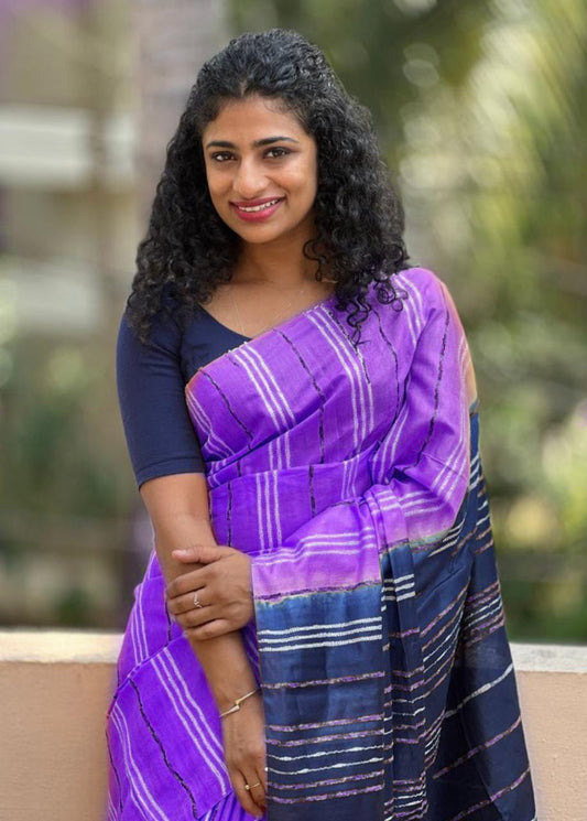 Rambo Stripe Silk Blended Saree