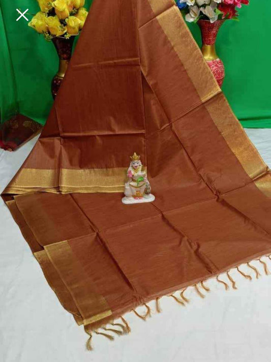 Kota Silk & Viscose Blend Saree with 3" Zari