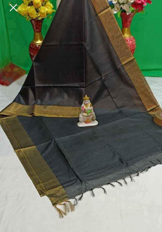 Kota Silk & Viscose Blend Saree with 3" Zari