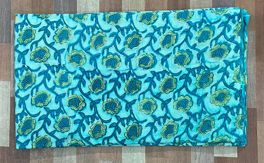 Hand Block Printing Fabric with Synthetic Colors
