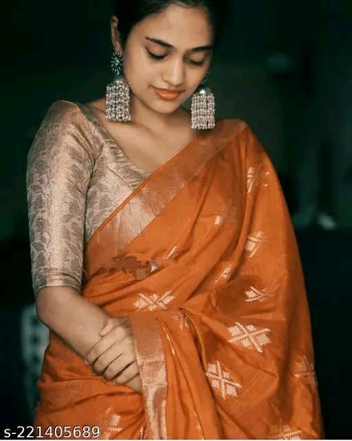 Spider Design Silk Blended Saree