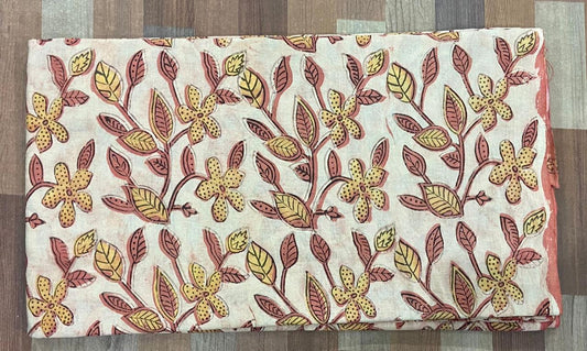 Hand Block Printing Fabric with Synthetic Colors