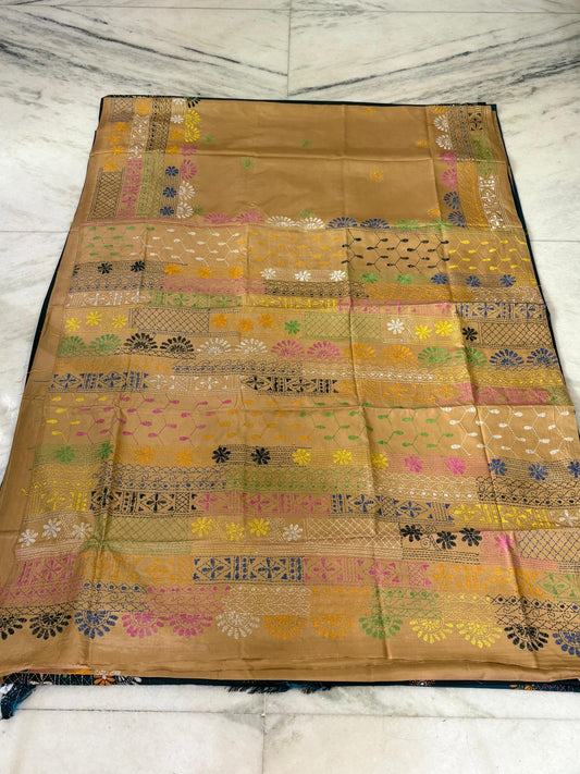 Lambani Hand Crafted Kantha Stitch Saree