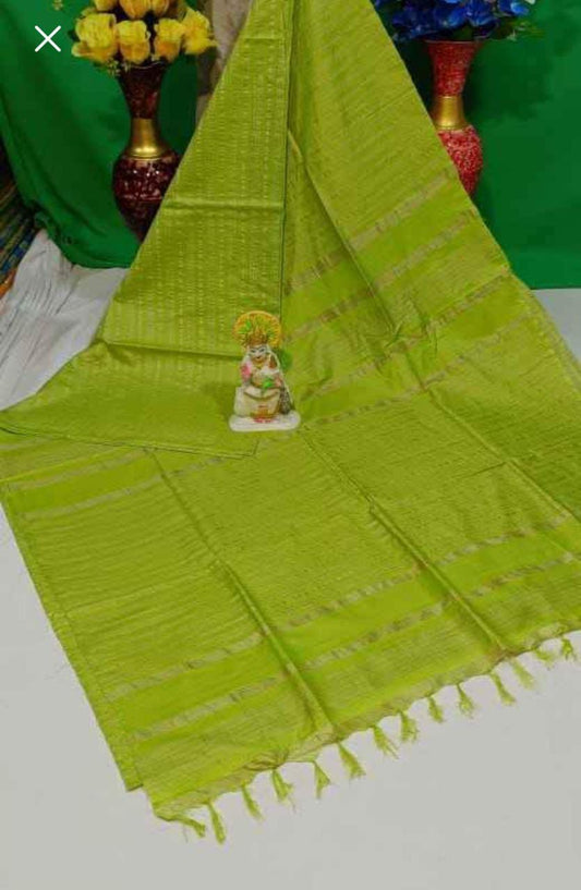 Stripe Checks Silk Blended Saree