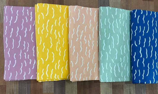 White Khari Hand Block Printing Fabric