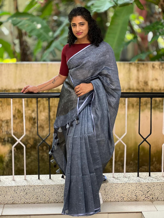 Dotted Kota Silk Blended Saree