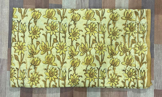 Hand Block Printing Fabric with Synthetic Colors