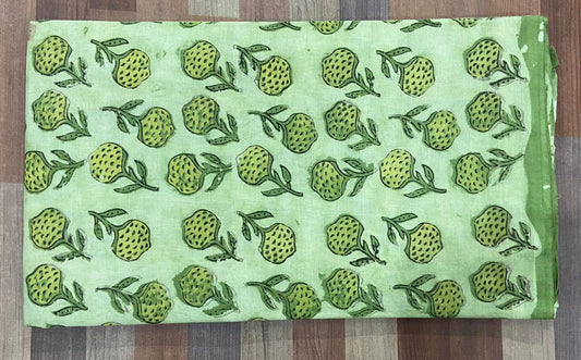 Hand Block Printing Fabric with Synthetic Colors
