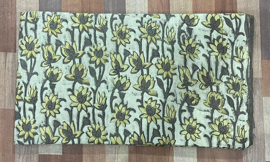 Hand Block Printing Fabric with Synthetic Colors