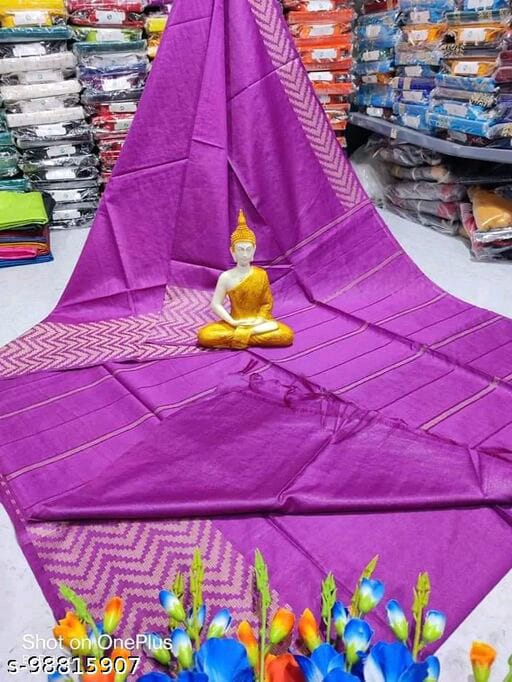 Silk Blend Bhutta Border Saree
