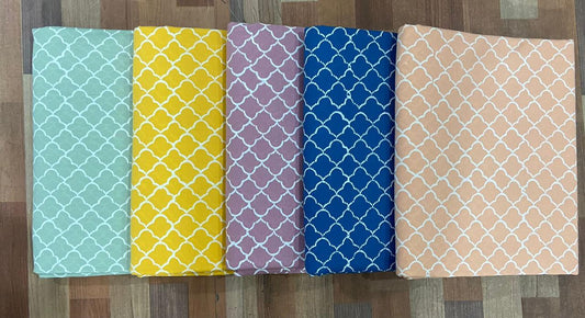 White Khari Hand Block Printing Fabric