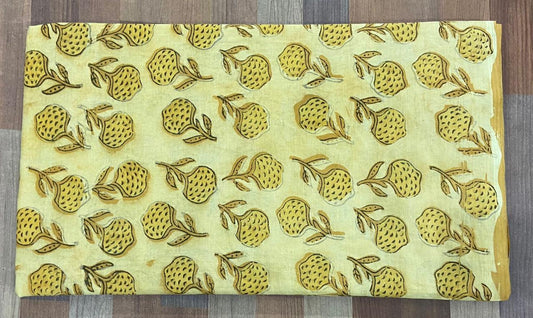 Hand Block Printing Fabric with Synthetic Colors