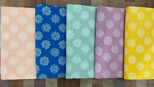 White Khari Hand Block Printing Fabric
