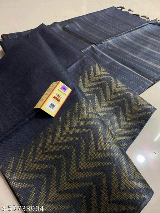 Silk Blend Bhutta Border Saree